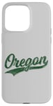 Coque pour iPhone 15 Pro Max Oregon Classic Varsity, style maillot de sport vintage