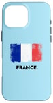 Coque pour iPhone 16 Pro Max Drapeau France Bleu Blanc Rouge