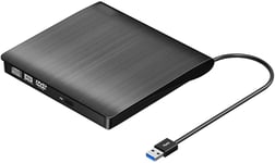 Lecteur Graveur CD DVD Externe USB 3.0 pour Ordinateur Portable - Mac MacBook Pro/Air, iMac