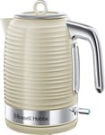 Russell Hobbs Inspire Electric 1.7L Cordless Kettle (Fast Boil 3KW, Cream premium textured plastic, high gloss finish, Removable washable anti-scale filter, Pull off lid, Perfect pour spout) 24364