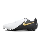 Nike Men's Phantom Gx II Academy Fg/Mg Football Shoe, White/Black/MTLC Gold Coin, 8.5 UK