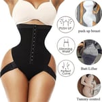 Shapewear för kvinnor Tummy Control Thong Bodysuit svart black L