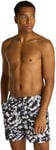 Calvin Klein Men’s Printed Medium Swim Shorts with Drawstring, Multicolor (Ck Layered Floral Black AOP), XL