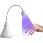 Led UV-nagellampa, Mini Lotus Hands Free Light Rotatable Nail Dryer Snabbtorkande nagellack Härdande lampa Gooseneck Flash Cure Light