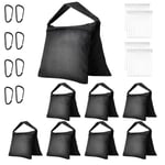 EMART 8 Pcs Sac de Sable Résistant pour Trépied de Photographie, Studio Photo et Vidéo, Jardin - Noir