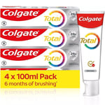 Colgate Total Original Toothpaste 4x100ml | Stronger 100 ml