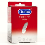 Durex Feel Thin Ultra Extra Sensitive Natural Feel Lubricated Condoms Box 30