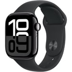 Apple Watch Series 10 42mm Jet Black Aluminium Case GPS Sport Band (M/L) [Black]