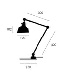 midgard modular TYP 551-pöytälamppu valkoinen 60cm