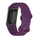 Fitbit Charge 5 - Silikone rem 23mm - Str. L - Mørkelilla