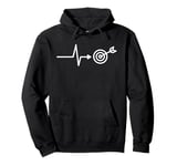 Archery Target Heartbeat Monitor Arrow Bow Hunting Aim Gift Pullover Hoodie