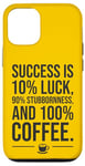 Coque pour iPhone 12/12 Pro Success is 100 % Coffee - Amusant Succès Motivationnel