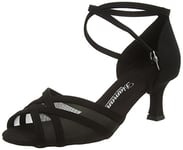 Diamant Damen Latein Tanzschuhe 035-087-040, Chaussures de Danse de Salon Garçon Fille, Noir Noir, 34 EU