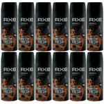 Axe Deodorant Spray Leather & Cookies 12x 150ml for Man 48H Protection Bodyspray