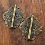 69*53mm Embossing Furniture Door Hinges Retro Cupboard Jewelry Box Cabinet Hinge