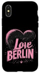 Coque pour iPhone X/XS Coeur rose I Love Berlin