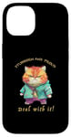 iPhone 14 Cat Stubborn and Proud Deal With It Funny Quote Humorous Case