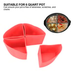 (Red)Kitchen Divider Liner High Heat Resistant Slow Cooker Divider Liner