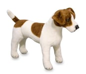 Melissa and Doug Lifelike Stuffed Animal Dog, Brown and White, 30 cm