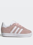 adidas Originals Unisex Infant Gazelle Elastic Trainers - Pink, Pink, Size 7 Younger