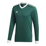 adidas Men's Tabela 18 Jsy Long Sleeved T shirt, Collegiate Green/White, XXL UK