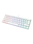 Deltaco GAMING GAM-075 - keyboard - Swiss - white - Gamingtastatur - Sveitsisk - Hvit