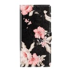 Samsung Galaxy S20 Pink Flowers Wallet Case - Svart / rosa