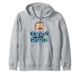 Curious George 3D Text Stack George Big Face Zip Hoodie