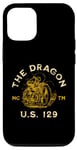 Coque pour iPhone 15 Pro The Dragon US 129 TN NC USA Moto Design Vintage Style