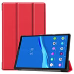 Lenovo Tab M10 Plus / Tab M10 FHD Plus - Tri-Fold læder cover - Rød