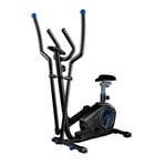 Machine elliptique magnétique avec Moniteur LCD Trainer Poignées de fréquence du pouls Dual Trainer 2 en 1 Cardio Home Office Fitness Workout Machine