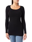 Vero Moda Women's Vmmaxi My Soft U-neck Noos Long Sleeve Top, Black, 40 UK