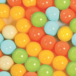 LUDI - Lot de 60 Balles Mixtes - Jaune, Orange, Vert, Bleu - Balles de Jeu à Lancer, Faire Rouler et pour Piscine à Balles - 7 cm, Plastique Souple Anti-Écrasement - À Partir de 6 Mois