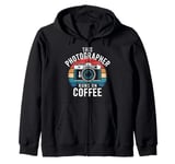 This Photographer Runs On Coffee Retro Camera Photographer Zip Hoodie