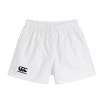 Canterbury E723405-1-14 Short de Rugby Garçon, Blanc, FR : XL (Taille Fabricant : 14)