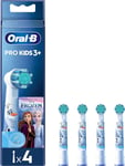 Braun Oral B Stages DISNEY FROZEN Kids Toothbrush Replacement Brush Heads Pack 4