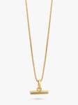 Rachel Jackson London Mini T-Bar Necklace, Gold