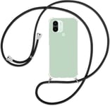 Chaîne De Téléphone Portable Pour Xiaomi Redmi A1 Plus ¿ Noir ¿ Étui Pour Smartphone À Accrocher ¿ Coque De Protection Intégrale En Tpu Anti-Choc