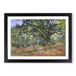 Big Box Art The Bodmer Oak Tree by Claude Monet Framed Wall Art Picture Print Ready to Hang, Black A2 (62 x 45 cm)