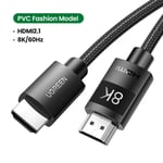 8K Fashion Black 0.5m  câble HDMI 8K pour boîtier TV Xiaomi PS5, HUB USB, certifié Ultra haute vitesse, 8K - 60Hz, HDMI 2.1, 48Gbps, pour écouteurs Dolby Vision HD ""Nipseyteko