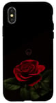 Coque pour iPhone X/XS ROSE ROUGE PASSION INTENSE