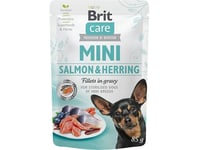 Brit Care Mini W/Salmon+Herring Steril. Fillets In Gravy 85G