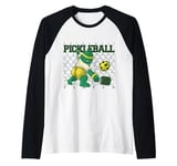 Authentic Pickleball Player Humor Design Gift Friend Raglan Baseball Tee