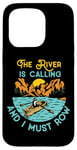 iPhone 15 Pro Rowing Row Boat Retro Vintage The River Is Calling And I Case