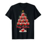 Apple Fruit Xmas Lighting Santa Apple Christmas Tree T-Shirt