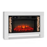 Cheminée électrique - Klarstein Studio Loft 2 - 1900 W - Simulation de flammes LED - Télécommande - Blanc