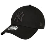 casquettes Homme, New Era 9FORTY New York Yankees Metallic Logo Cap, Noir