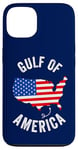 Coque pour iPhone 13 Golfe des États-Unis Amérique Carte drôle Golfe du Mexique Drapeau USA 4 juillet