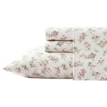 Laura Ashley Parure de lit en Flanelle de Coton, Rose Audrey Rose/crème, King Size