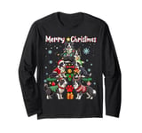 Border Collie Dogs Merry Christmas Tree Dog Lovers Matching Long Sleeve T-Shirt